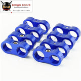 8Pcs An -10 An10 19Mm Blue Braided Hose Separator Clamp Fitting Adapter Bracket Black / Blue Red
