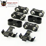 8Pcs An -6 An6 13.4Mm Braided Hose Separator Clamp Fitting Adapter Bracket Silver / Black Blue