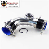 90 Degree 2 51Mm Ssqv Blow Off Valve Adapter Pipe+ Silicone Hose Clamps Kit Black /blue / Red