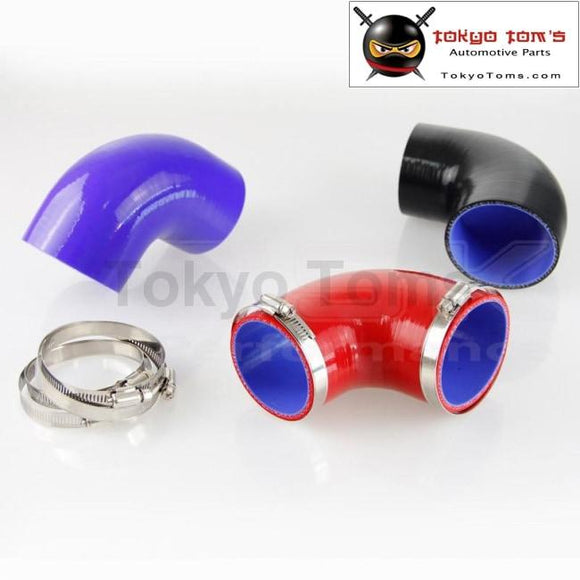 90 Degree 2.75 Inch Racing Silicone Hose Elbow Coupler Intercooler Turbo Hose 70Mm+Clamps