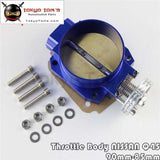 90Mm-85Mm Q45 Throttle Body Intake Manifold For Nissan Rb25Det Rb26Det Rb20Dt Gts Blue