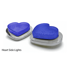 Blue LED Heart Shape Side Marker Indicators Pair [TokyoToms.Com]