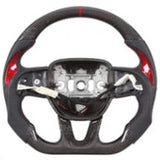 Custom Made - Tomu Carbon & Leather Steering Wheel - Optional LED Display