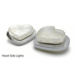 Clear LED Heart Shape Side Marker Indicators Pair [TokyoToms.Com]