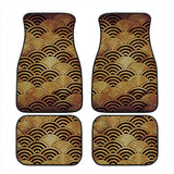 Custom Japanese Waves Floor Mats Gold [TokyoToms.Com]