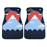 Custom Mount Fuji + Japanese Sunrise + Waves Floor Mats [TokyoToms.Com]