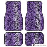 Custom Universal Leopard Car Floor Mats - Purple Leopard [TokyoToms.Com]
