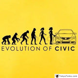 Evolution of Honda Civic T-Shirt - Cotton - TokyoToms.com