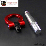 Front Rear Folding Racing Tow Hook Ring For Mitsubishi Lancer EVO Ex 08-11 Red - TokyoToms.com