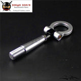 Front Rear Folding Racing Tow Hook Ring For Mitsubishi Lancer EVO Ex 08-11 Silver - TokyoToms.com