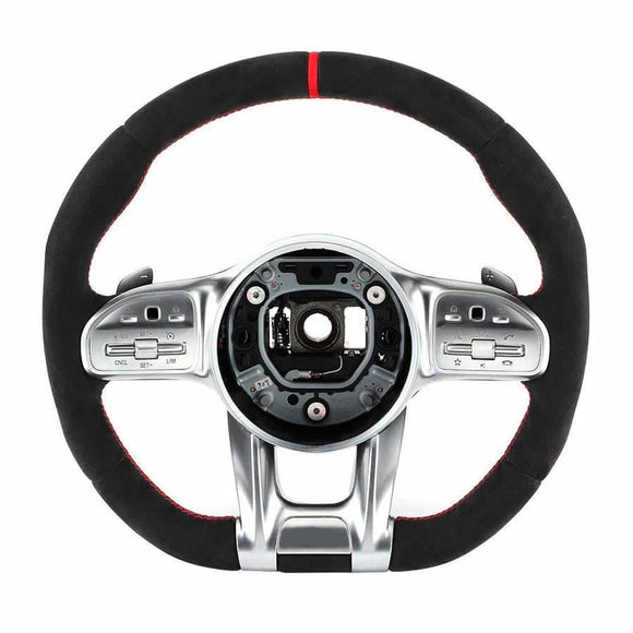 Full Suede Steering Wheel Assembly Fits for Mercedes-Benz A/B/C/E/S/G/GLC/GLE Class C63 [TokyoToms.com]