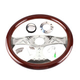 15" (350mm) Classic Sexy Girl Style Wood Steering Wheel 