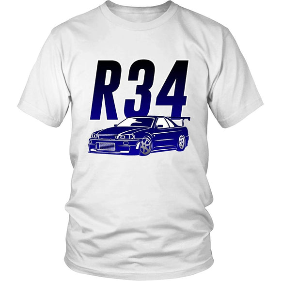 Nissan Skyline R34 GTR T-shirts - Cotton
