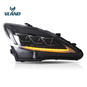 Vland Factory Car Accessories Head Lamp for Lexus IS250 2006-2012 Full LED Head Light with Sequential Indicator