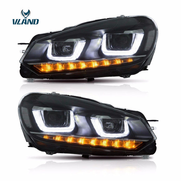 Vland Car Styling Headlight For Golf6/MK6 2010-2014 Led Head Lamp R20 LED Head Lamp DRL Turn Signal Light