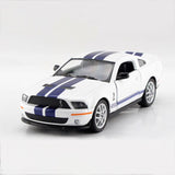 Mustang Shelby GT500 SVT White 1/38 alloy model car Sports car Diecast Metal Pull Back Car Toy For Gift Collection