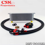 AN-8AN 13 Row Engine Oil Cooler + 3/4*16 & M20 Filter Adapter hose Kit
