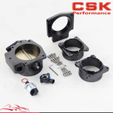 92mm Throttle Body/ TPS+Manifold Plate+ Mass Air Flow Maf Ends For Chevy Ls1  Black / Silver