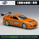 Jada1:32 Fast and Furious Alloy Car 1995 TOYOTA SUPRA Metal Diecast Classic Street Race Model Toys Collection For Children Gift