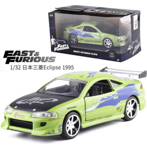1:32 Jada Classical Fast & Furious1995 Mitsubishi Eclipse Metal Alloy Diecast Model Car Toy For Kids Birthday Gifts Collection