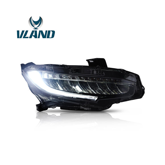Vland Car Light Assembly Modified Head light For Honda Civic Headlight 2016-UP Font Accessories Car Headlights