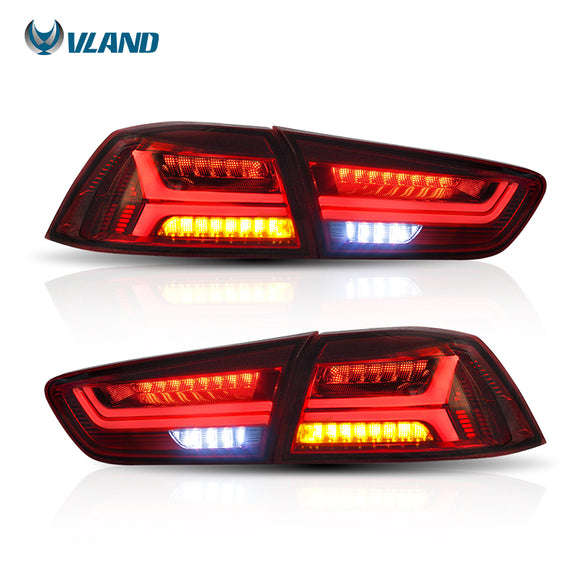 Vland Car Styling For Mitsubshi Lancer Tail Light 2008-2017 Led Rear Light Red Lens Signal light Car light Assembly