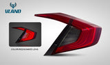 VLAND  4pcs Car Styling Tail Light For Honda Civic 2016-2017 Red Lens Rear Lamp Assembly Custom Taillight