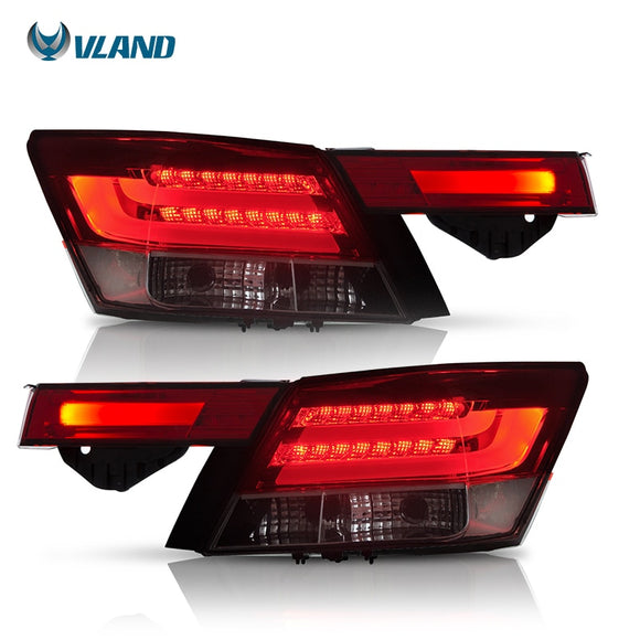 Vland Car Light Assembly For Accord 2008 2009 2013 Led Tail Light For 8th Accord Taillight Red And Smoke