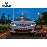 Vland Factory Car Accessories Head Lamp for Toyota Corolla 2011-2013 Head Light With H7 Xenon Lamp