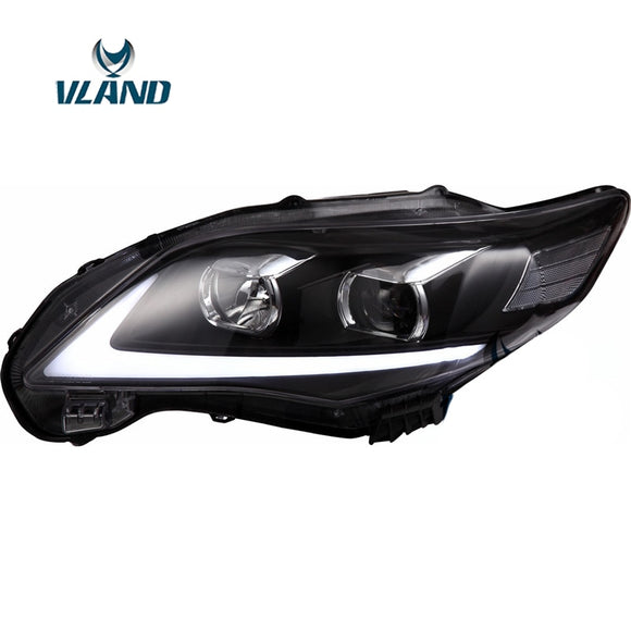 Vland Factory Car Accessories Head Lamp for Toyota Corolla 2011-2013 Head Light With H7 Xenon Lamp