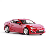 1:36 Scale Alloy Pull Back Car Model  High Simulation Toyota 86 Supercar  Two Open Doors sound Light Toy  Free Shipping
