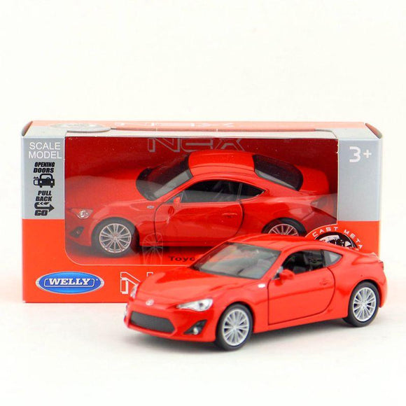 5pcs/lot Wholesale WELLY 1/36 Scale Car Model Toys TOYOTA 86 Diecast Metal Pull Back Car Toy