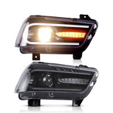 Vland Fit For Dodge Charger 2011-2014 Headlights with Doublel Beam Projectors LED DRL Head Lamp Car Lights Assembly