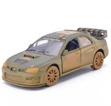 High Simulation Subaru WRX STI WRC Racing  1: 36 Scale Alloy Pull Back Car Model Toy  2 Open Door Toy Vehicle  Free Shipping