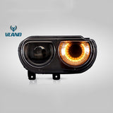 Vland Factory Car Accessories Head Lamp for Dodge Challenger 2008-2014 LED Head Light with Sequential
