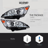 Vland Car Light Aassembly Headlight For Lexus ES350 2010-2012 Led Headlight Low And High Beam
