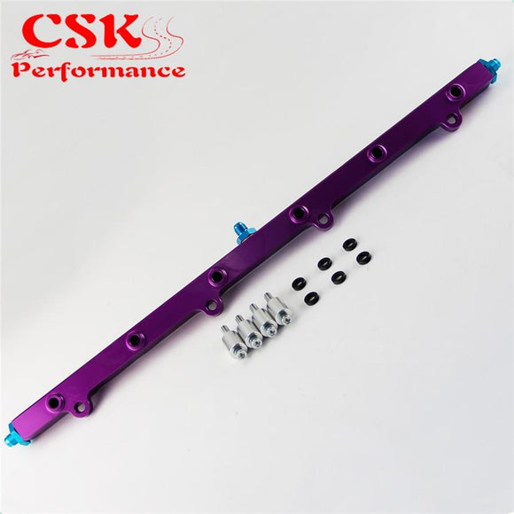 Upgrade High Flow Fuel Rail Kit Fits For Toyota Land Crusier 4.5L Machined Purple