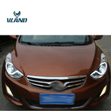 Vland Factory Car Accessories Head Lamp for Hyundai Elantra 2011-2015 LED Head Light with DRL H7 Xenon Bulb