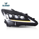 Vland Factory Car Accessories Head Lamp for Lexus IS250 2006-2012 Full LED Head Light with Sequential Indicator
