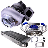 Universal Turbocharger GT35 GT3582 Turbo + 2.5" 64mm Intercooler Pipe Kit + 600x300x76 Intercooler