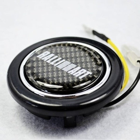 Carbon Fiber Ralliart Style Horn Buttons  