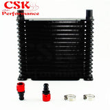 8-AN-32MM-15-ROW-ENGINE-TRANSMISSION-RACING-COATED-ALUMINUM-OIL-COOLER-Fitting