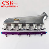 Upgrade Air Intake Manifold + Fuel Rail For Toyota Land Crusier 4.5L Machined  Purple