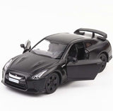 High imitation 1:36 scale alloy model car matte Nissan GTR pull back retro car toy 2 open door toy vehicle free shipping