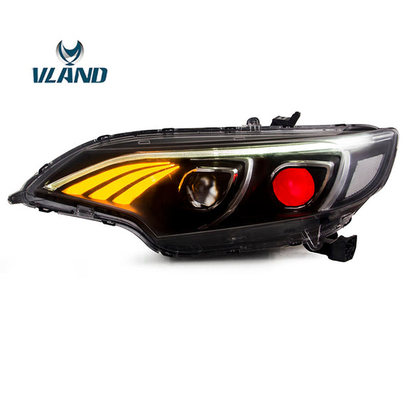 Vland Factory Car Accessories Head Lamp for Honda Fit Jazz GK5 2014-2017 Head Light with Daytime Running Light