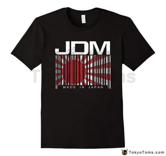 JDM Barcode Made In Japan T-shirt - Cotton - TokyoToms.com