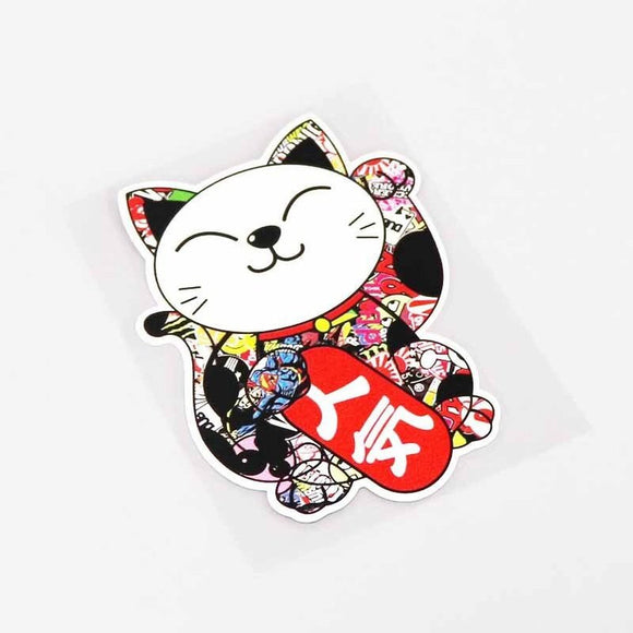 Japanese Lucky Cat Sticker Bomb Decal - www.JDMNinja.com