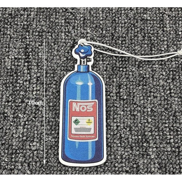 NOS Bottle Nitrous Oxide Blue Tank Air Freshener - www.JDMNinja.com