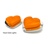 Orange / Amber LED Heart Shape Side Marker Indicators Pair [TokyoToms.Com]