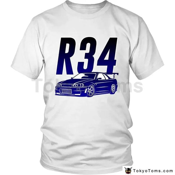 R34 GTR Skyline T-Shirt - Cotton - TokyoToms.com